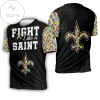 Fight Like A New Orleans Saints Autism Support 3d All Over Print T-shirt