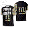 Fight Like A New York Giants Autism Support 3d All Over Print T-shirt