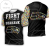 Fight Like A Seattle Seahawks Autism Support 3d All Over Print T-shirt