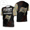 Fight Like A Tampa Bay Buccaneers Autism Support 3d All Over Print T-shirt