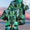 Find 2022 Authentic Hawaiian Aloha Shirts Green King Wolf
