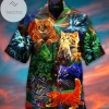 Find Neon Light Colorful Cat 2022 Authentic Hawaiian Shirts H