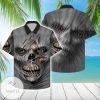 Find Scary Skull Grey 2022 Authentic Hawaiian Shirts
