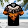Find Skull Flaming Hot Skulls Hawaiian Shirt