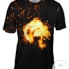 Flame Girl Mens All Over Print T-shirt