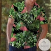 Flamingo Green Tropical Leaves Hawaiian Shirt Summer Button Up Shirt For Men Latest Shirt 2020