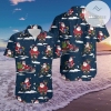 Funny Santa Claus Ricing Bike Navy 2022 Authentic Hawaiian Shirts