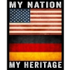 German American Flags My Nation My Heritage Poster