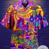Get Here Awesome Colorful Psychedelic Be Groovy Hawaiian Aloha Shirts