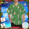 Get Here Custom Dog Merry Christmas Green Unisex Authentic Hawaiian Shirt 2022s