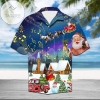 Get Here Hawaiian Aloha Shirts Pugs Sleigh Christmas