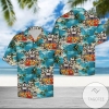 Get Here Husky Dog Funny Summer Vibe Tropical Hawaiian Aloha Shirts
