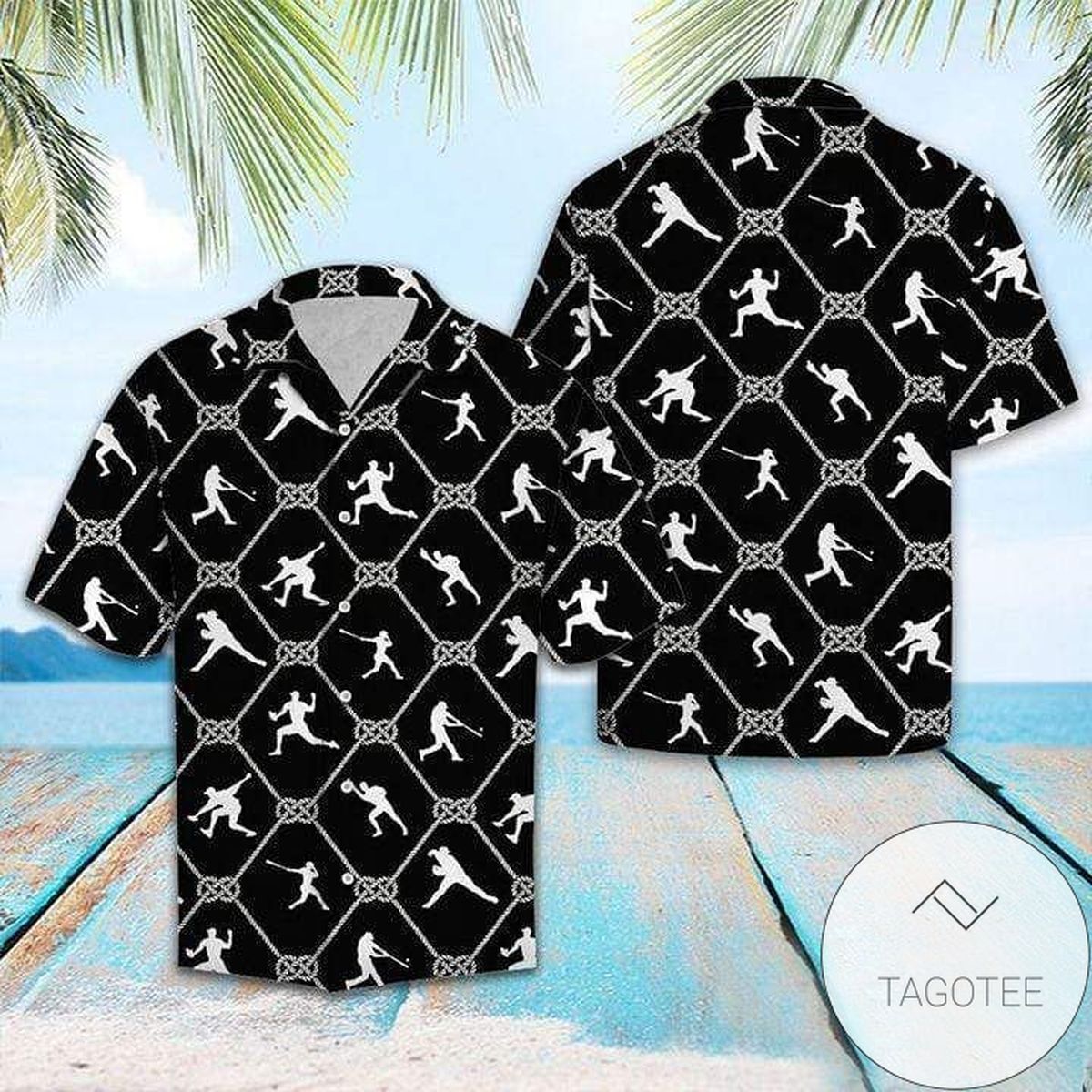 Get Now Baseball Multi Pattern Tropical Hawaiian Aloha Shirts