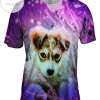 Glow Tree Puppy Mens All Over Print T-shirt