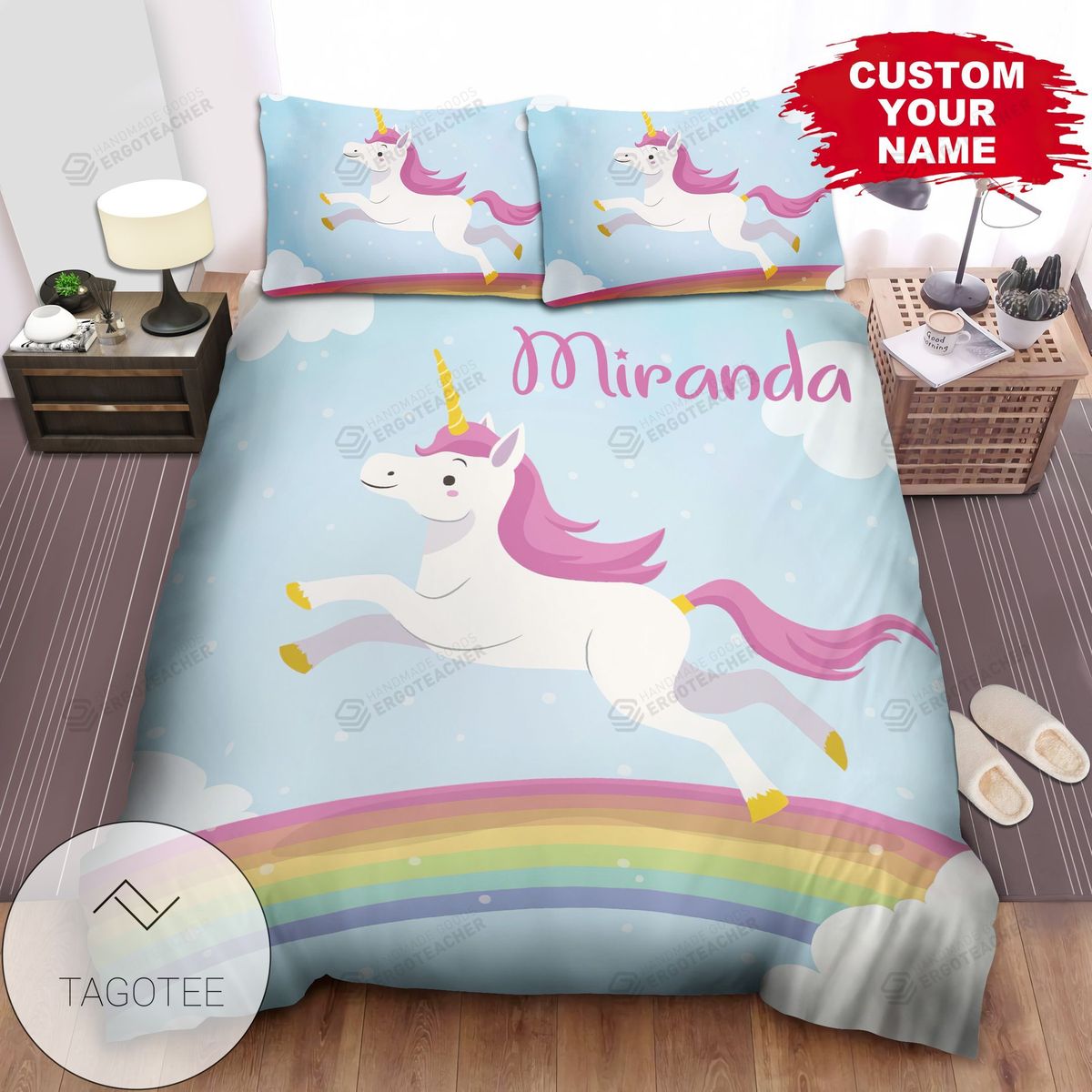 Go Up To The Rainbow Bed Sheets Spread Comforter Duvet Cover Bedding Sets 2022