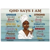 God Says I Am Unique Strong Woman Poster