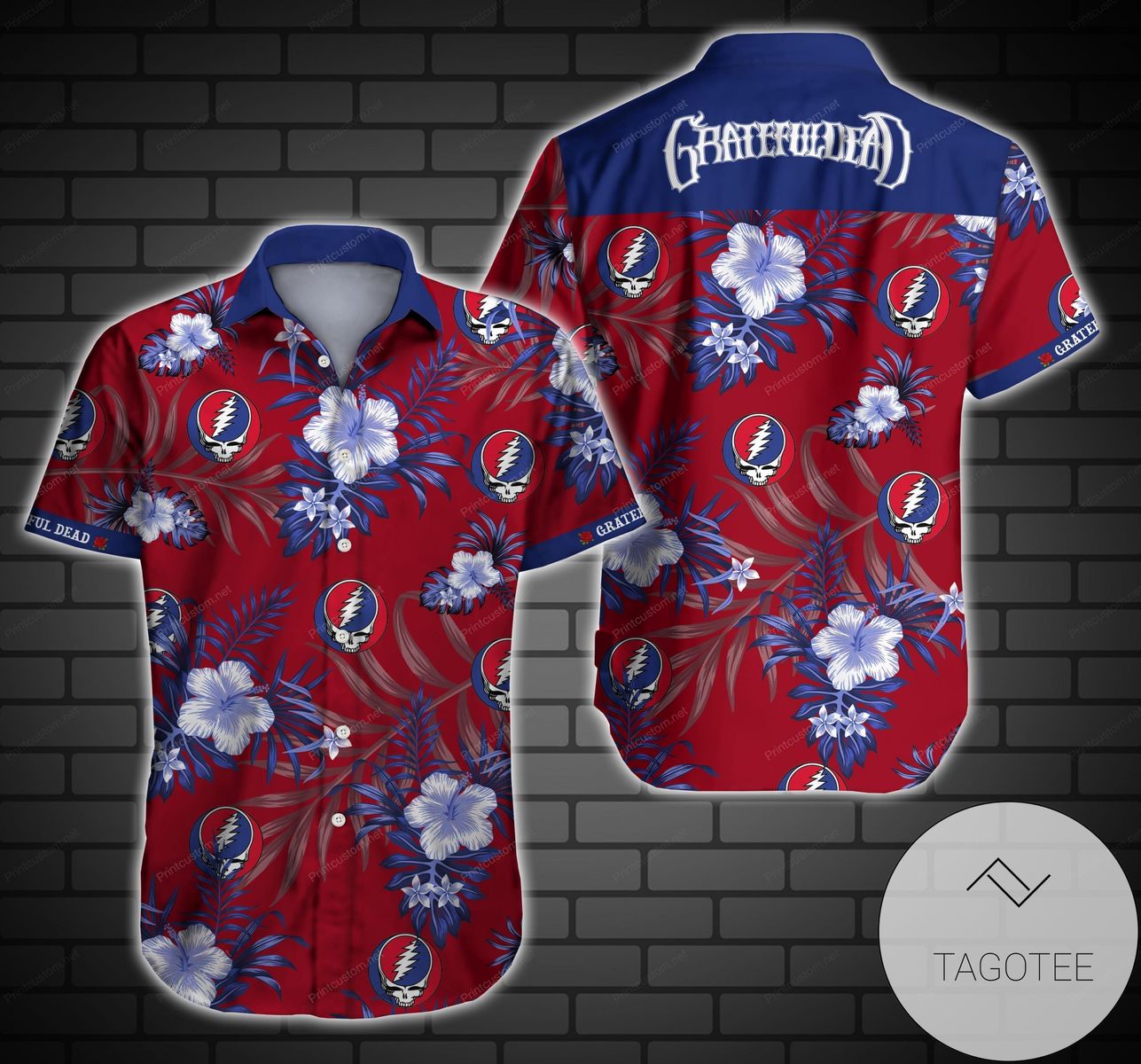 Grateful Dead Log Authentic Hawaiian Shirt 2022 3d
