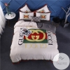 Gucci White 17 Bedding Sets Duvet Cover Sheet Cover Pillow Cases Luxury Bedroom Sets 2022