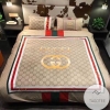 Gucci Yellow Orange Bedding Sets Duvet Cover Sheet Cover Pillow Cases Luxury Bedroom Sets 2022
