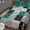 Hairstylist Dark Green Shape Pattern Quilt Bed Sheets Spread Duvet Cover Bedding Sets 2022