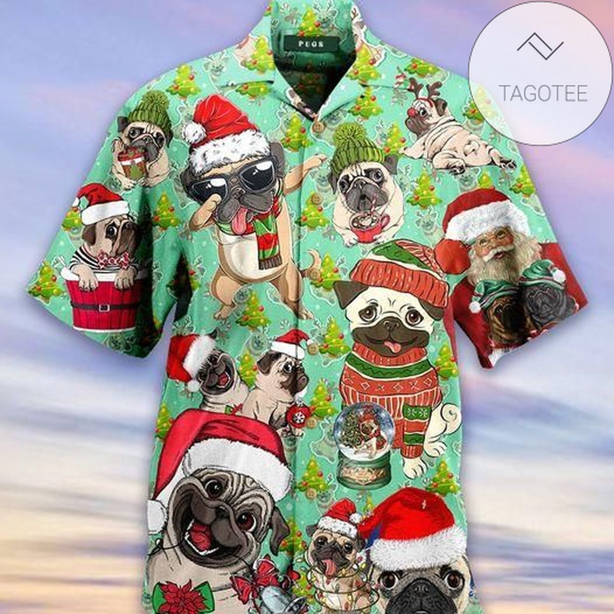 Happy Santa Pug In Christmas Days 2022 Authentic Hawaiian Shirts