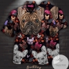 Hawaiian Aloha Shirts Bulldog Embroidery