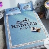 Hermes Skyblue 3 Bedding Sets Duvet Cover Sheet Cover Pillow Cases Luxury Bedroom Sets 2022