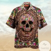 High Quality Amazing Smiling Skull Hawaiian Unisex Shirt