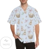 High Quality Happy Easter Vintage Bunny Baby Blue Hawaiian Aloha Shirts H
