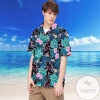High Quality Hawaiian Aloha Shirts Tropical Flamingo Bigfoot 2808dh