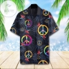Hippie Peace Sign Tropical Full Printing Hawaiian Shirts Hl