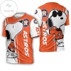 Houston Astros Snoopy Lover 3d Printed 3d All Over Print T-shirt