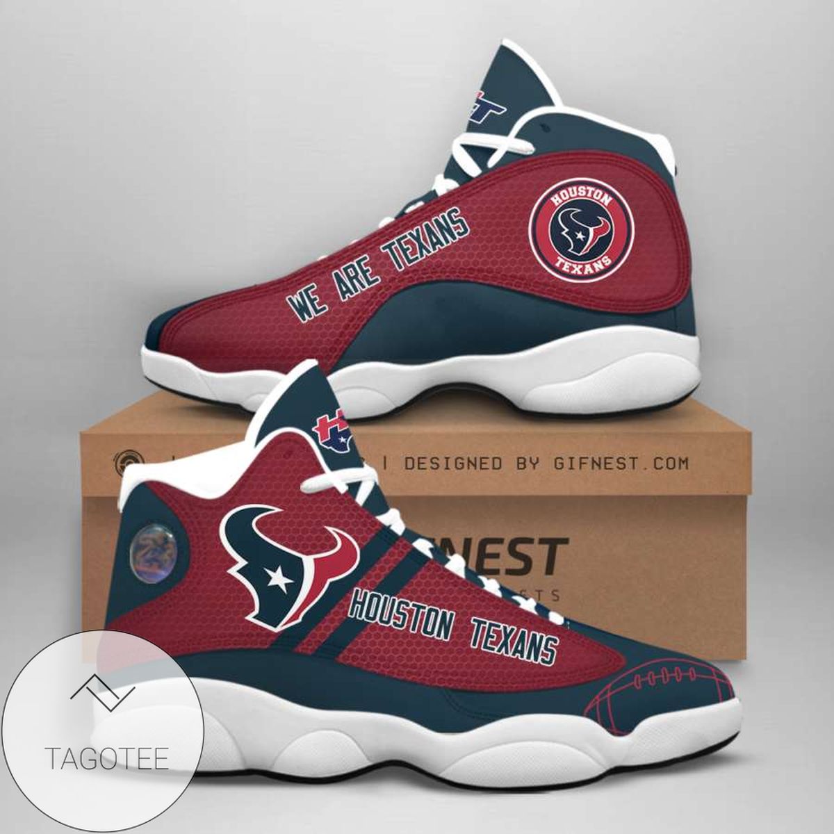 Houston Texans Custom No69 Air Jordan 13 Shoes Sneakers