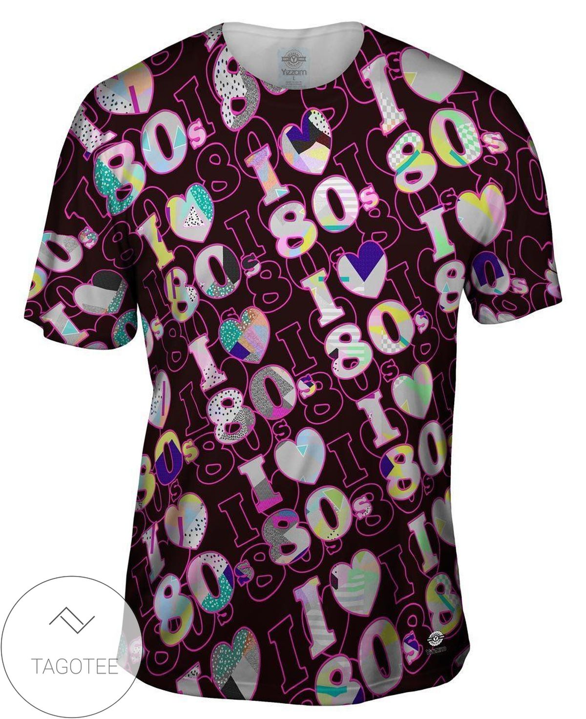 I Love 80s Mens All Over Print T-shirt