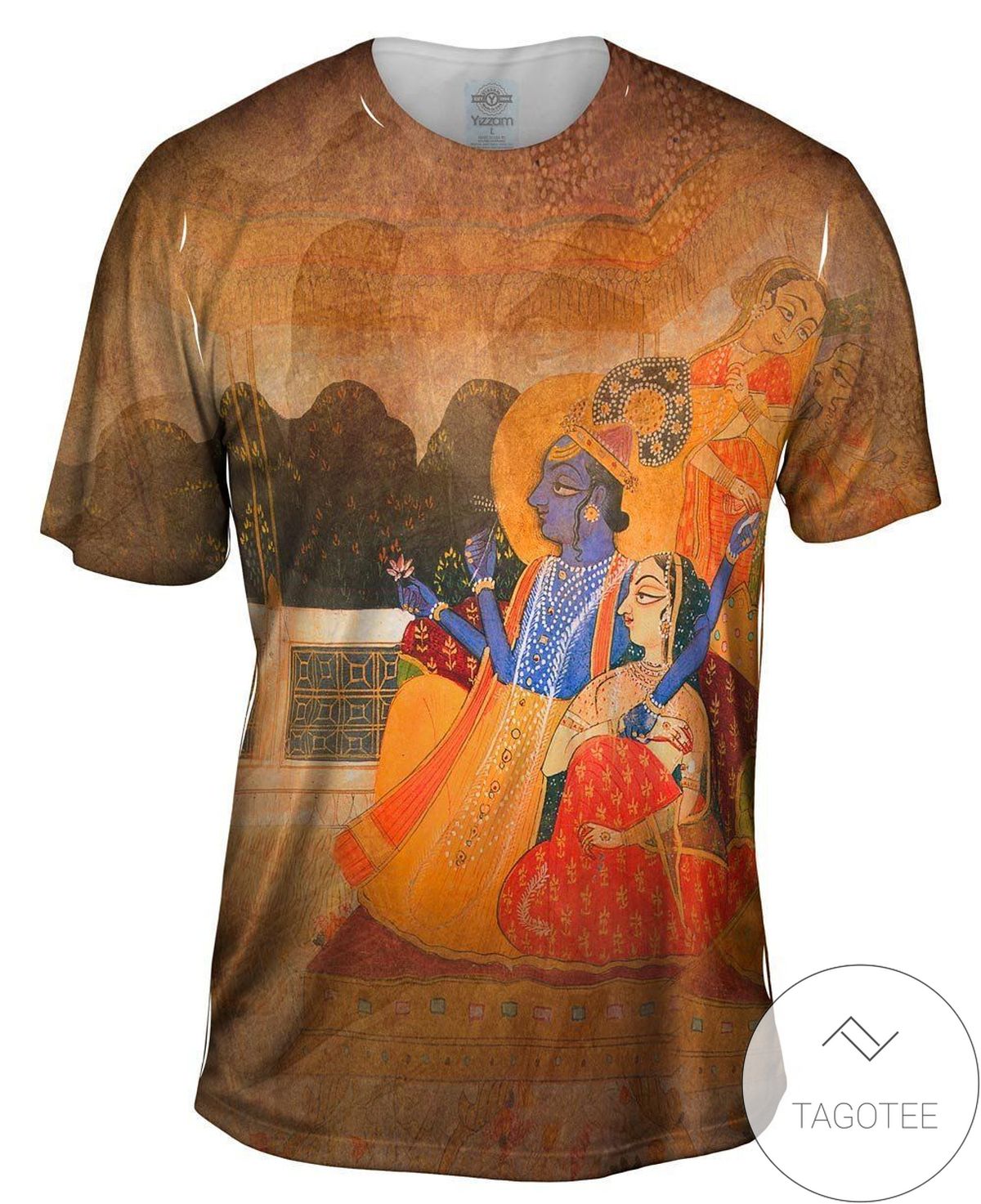 Indian – Krishna And Radha Mens All Over Print T-shirt