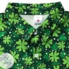 Irish Pride Happy St. Patrick’s Day Shamrock Pattern Hawaiian Aloha Shirts