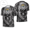 Jacksonville Jaguars Nfl Fan Skull 3d All Over Print T-shirt