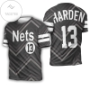 James Harden Nets 2020-21 Earned Edition Black Jersey Inspired Style 3d All Over Print T-shirt