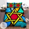 Judaism Star Of David Glass Art Bed Sheets Spread Comforter Duvet Cover Bedding Sets 2022