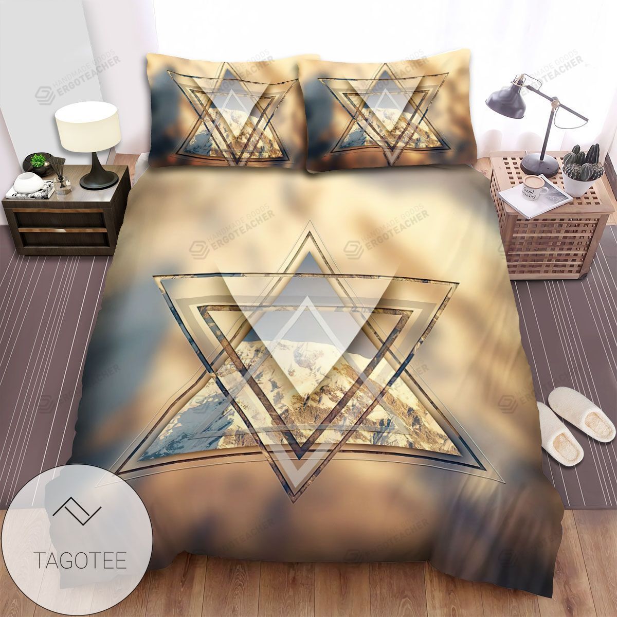 Judaism Star Of David Mountain Bed Sheets Spread Comforter Duvet Cover Bedding Sets 2022