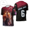 Lebron James 6 Miami Heat Legend Dribbling Fire For Fan 3d All Over Print T-shirt