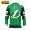 Lightning St. Patrick's Day Custom Name Custom Number Hockey Jersey