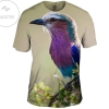Lilac Breasted Roller On A Branch Mens All Over Print T-shirt