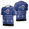 Los Angeles Rams Nfl Ugly Sweatshirt Christmas 3d All Over Print T-shirt