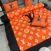 Louis Vuiton Orang Black 15 Bedding Sets Duvet Cover Sheet Cover Pillow Cases Luxury Bedroom Sets 2022