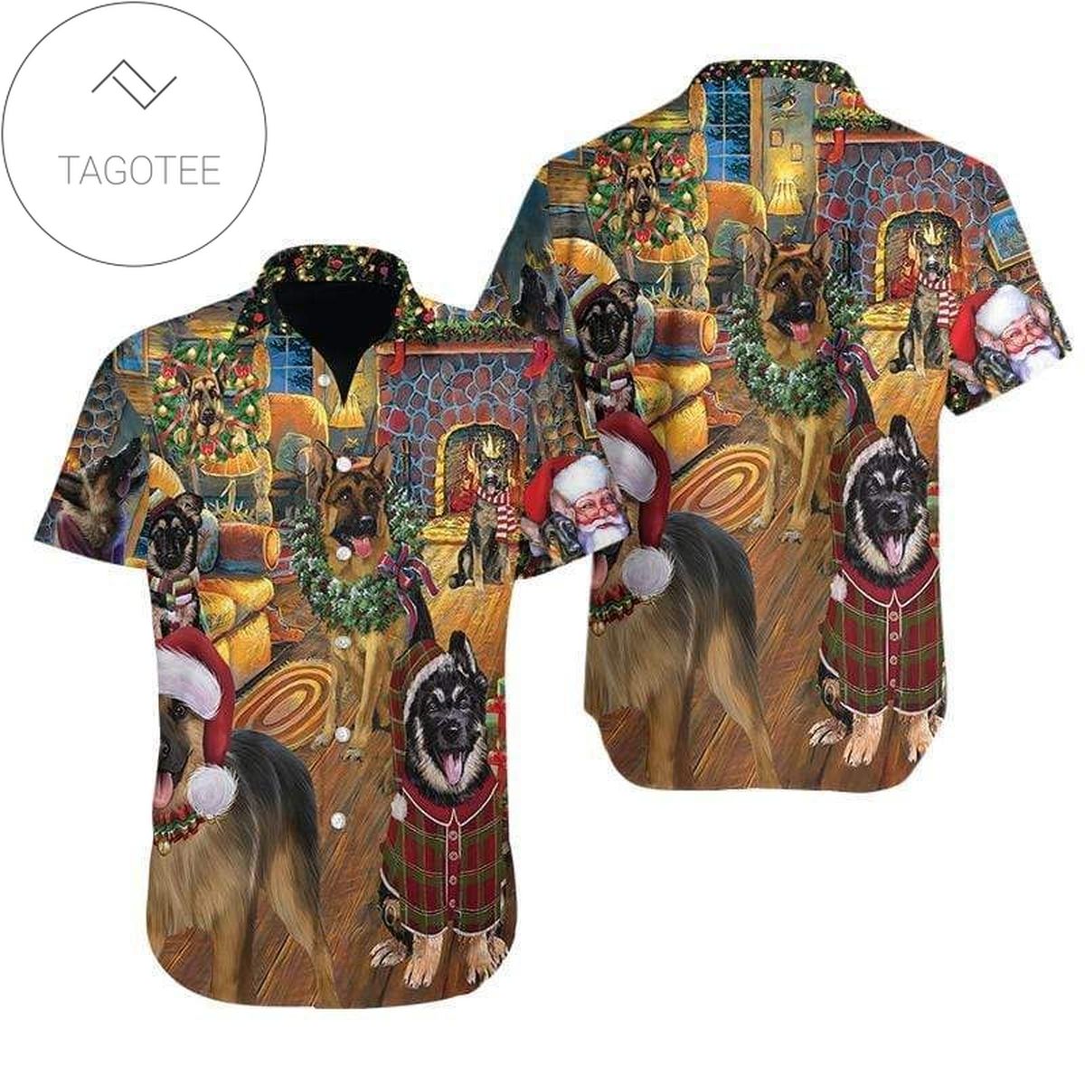 Lovely German Shepherd Christmas Eve 2022 Authentic Hawaiian Shirts 031220l