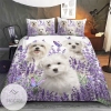 Maltese Purple Flower Dog Animal 129 Bedding Set 2022