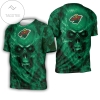 Minnesota Wild Nhl Fan Skull 3d All Over Print T-shirt