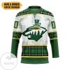 Minnesota Wild St Patrick Day Custom Name Custom Number Hockey Jersey