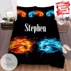 Mixed Martial Arts Fists Blue Red Fire Bed Sheets Spread Comforter Duvet Cover Bedding Sets 2022